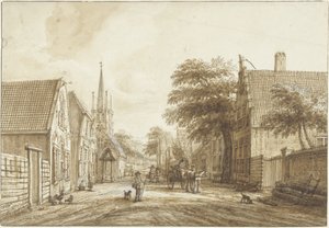 Back Road ve Voorschoten od Jacob Elias La Fargue