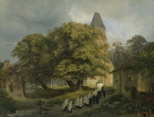 Elstorf Churchyard, poblíž Hamburku, 1837 od Jacob Gensler