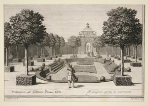 Zahradní scéna: Boulingraine obsazená italskými stromy od Jacob Gottlieb Thelot
