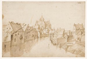 Kostel Panny Marie nad Dijle v Mechelen od Jacob Grimmer (possibly)