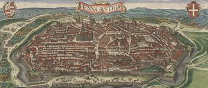Pohled na Vídeň z ptačí perspektivy od severu, 1609