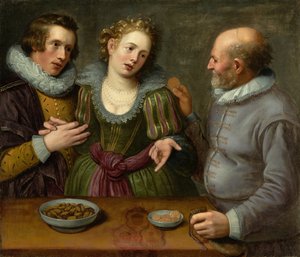 Alegorie nerovné lásky, cca 1620 (olej na plátně)