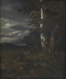 Krajina s loveckou scénou od Jacob van Ruisdael