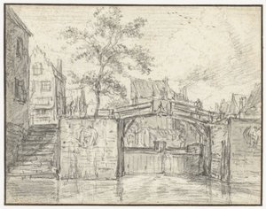 Oude Haarlemmersluis (Old Haarlem Lock) na Martelaarsgracht, Amsterdam od Jacob van Ruisdael
