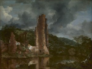 Krajina se zříceninou hradu Egmond, 1650-55 od Jacob van Ruisdael