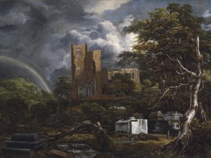 Židovský hřbitov, c.1654-55 od Jacob van Ruisdael