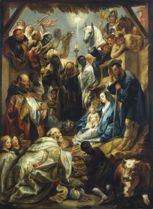 Klanění králů od Jacob Jordaens