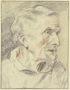 Portrét starého muže z profilu směrem doprava od Jacob Jordaens