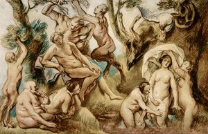 Koupání Diany od Jacob Jordaens