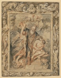 Obětování Izáka (Gen. 22,1-12) ve figurálním lemu od Jacob Jordaens