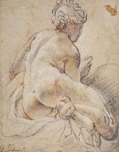 Ženský akt při pohledu zezadu od Jacob Jordaens