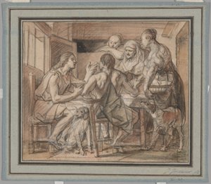 Jakuba a Ezaua od Jacob Jordaens