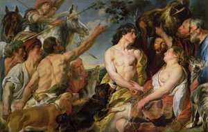 Meleager a Atalanta (olej na plátně) od Jacob Jordaens