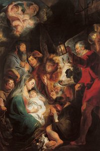 Klanění tří králů od Jacob Jordaens