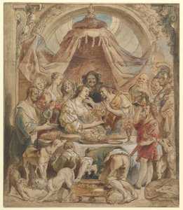 Hostina Antonia a Kleopatry od Jacob Jordaens