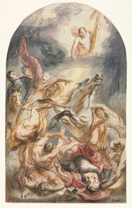 Obrácení Saula s Kristem a křížem od Jacob Jordaens