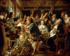 Svátek fazolového krále od Jacob Jordaens