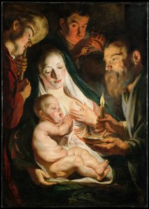 Svatá rodina s pastýři, 1616 od Jacob Jordaens