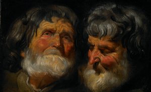 Dvě studie hlavy starého muže od Jacob Jordaens