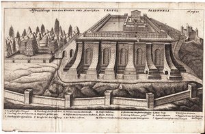 Šalomounův chrám v Jeruzalémě od Jacob Judah Aryeh Leon