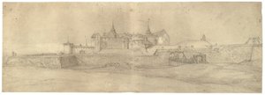 Vyhlídka na pevnost Akershus od Jacob Koninck II
