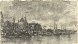 Exteriér s Schreierstoren v Amsterdamu od Jacob Maris