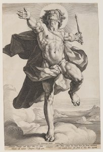 Apollo v oblacích od Jacob Matham