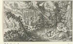 Bakchus a Ariadne jako milenci od Jacob Matham