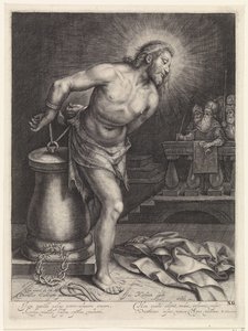 Kristus na pohromě od Jacob Matham