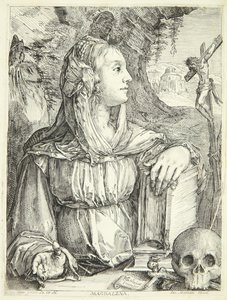 Kajícná Marie Magdalena od Jacob Matham