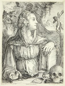 Kajícná Marie Magdalena od Jacob Matham