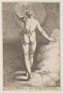 Diana v oblacích od Jacob Matham