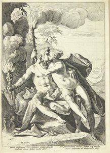 Eros a Anteros od Jacob Matham