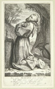 Františka z Assisi od Jacob Matham