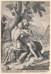 Hercules a Dejanira ze série Lásky bohů od Jacob Matham