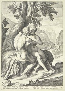 Herkules a Dejanira od Jacob Matham