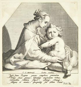 Panna Maria s dítětem od Jacob Matham