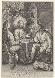 Jídlo v Emauzích od Jacob Matham