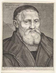 Portrét Michelangela od Jacob Matham