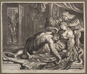 Samson a Dalila od Jacob Matham