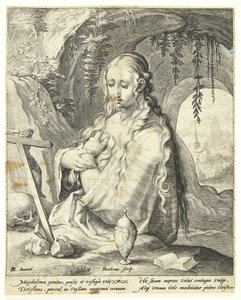 Svatá Marie Magdalena kající od Jacob Matham