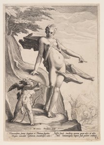Venuše, Amor a Pluto od Jacob Matham