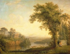 Starožitná krajina s Phaetonovou hrobkou, 1785 od Jacob Philippe Hackert