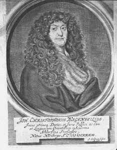 Portrét Johanna Christopha Wagenseila 1633-1705, konec 17. stol. od Jacob Sandrart von