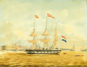Johan Melchior Kemper v Anchor u Rotterdamského přístavu od Jacob Spin
