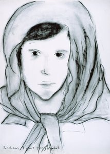 Rachsar, Kábul, Afghánistán, 2002 (uhlí na papíře)
