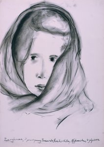 Zarghoona, Panshir Valley, Afghánistán, 4. července 2002 (uhlí na papíře)