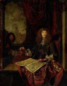 Portrét Carela Quiny (1622-89), rytíře Božího hrobu a cestovatele Asie narozeného v Amsterdamu