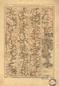 Mapa řeky Mississippi od řeky Ohio po Mexický záliv LOC 99447139 od Jacob Wells