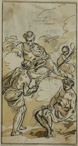 Bohyně zjevující se dvěma postavám od Jacob Wilhelm Mechau